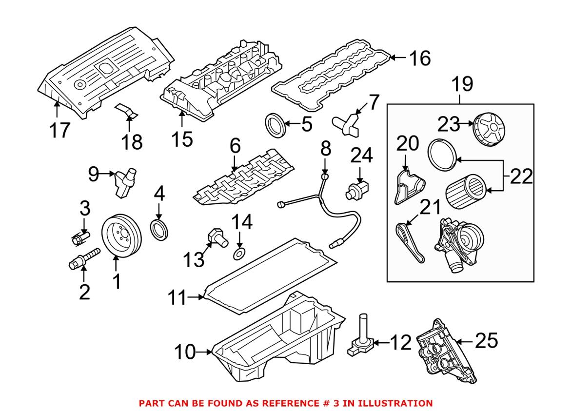 Crankshaft Pulley Bolt (M8x16)